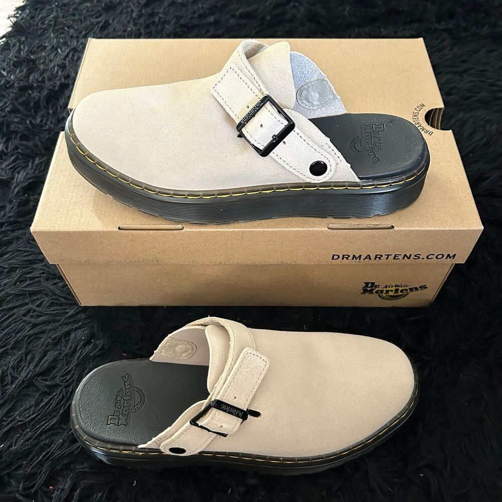 Dr Martens Carlson tan leather clogs mules slip on shoes men’s 8 new - Picture 7 of 7